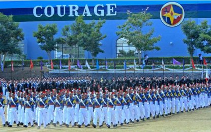 <p>'<strong>BEST PAY IN AFP</strong>'. The Philippine Military Academy graduated 282 cadets on Sunday (March 18, 2018) with no less than President Rodrigo Duterte conferring them their ranks as 2nd Lieutenants for those joining the Air Force and Army and Ensign for those joining the Navy. (PNA Baguio Bureau)</p>